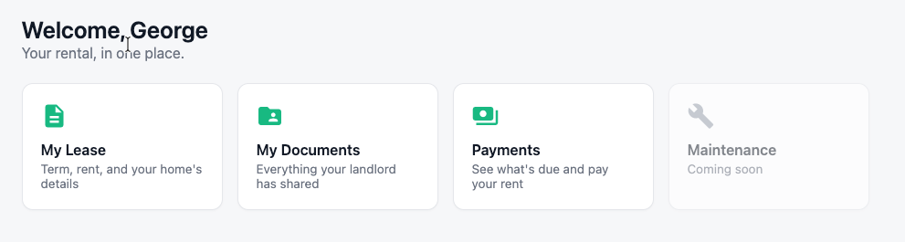 Tenant portal — October rent paid by two roommates